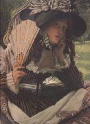 James Tissot Jeune Femme en Bateau (Young Lady in a Boat) (nn01) oil on canvas